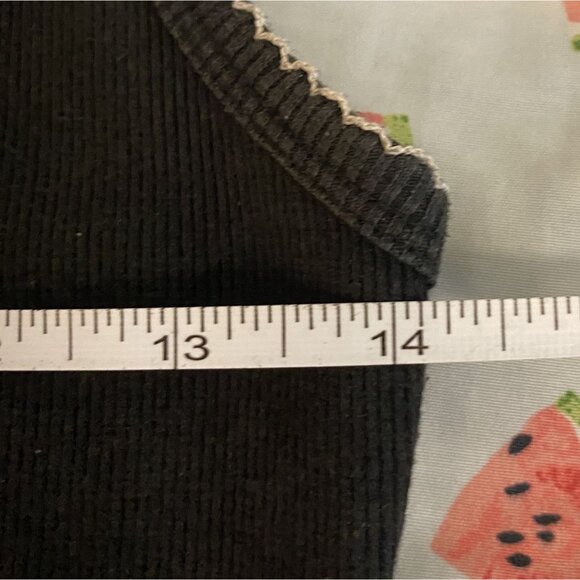 ⭐ 3/$15 Vintage Y2K Moda International XS Cotton Black Crochet Boho Midi Dress - Picture 9 of 10